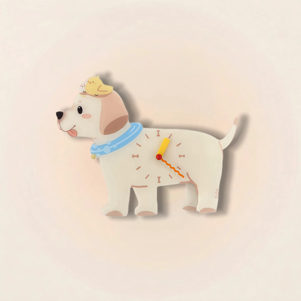 Labrador Retriever Wall Clock with Swinging Paw