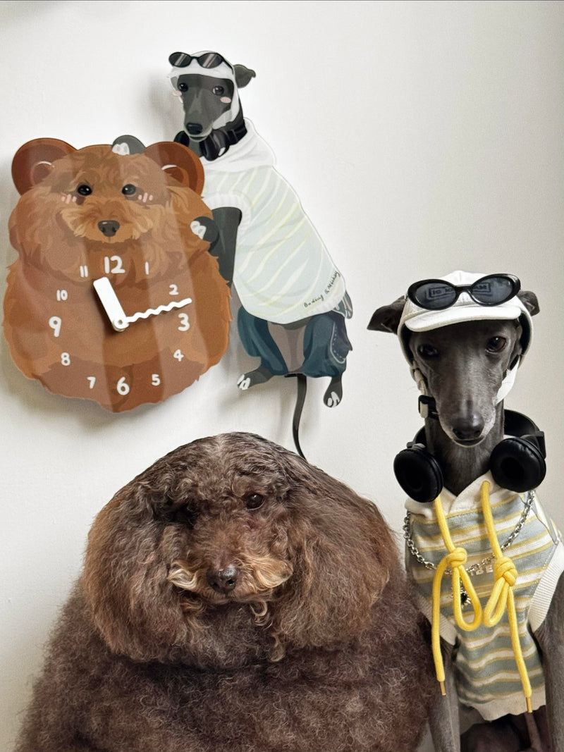 Custom Hand-Drawn Pet Pendulum Clock