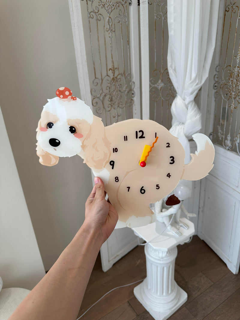 Cockapoo „Poop-Time“ Wanduhr mit schwingendem Pendel
