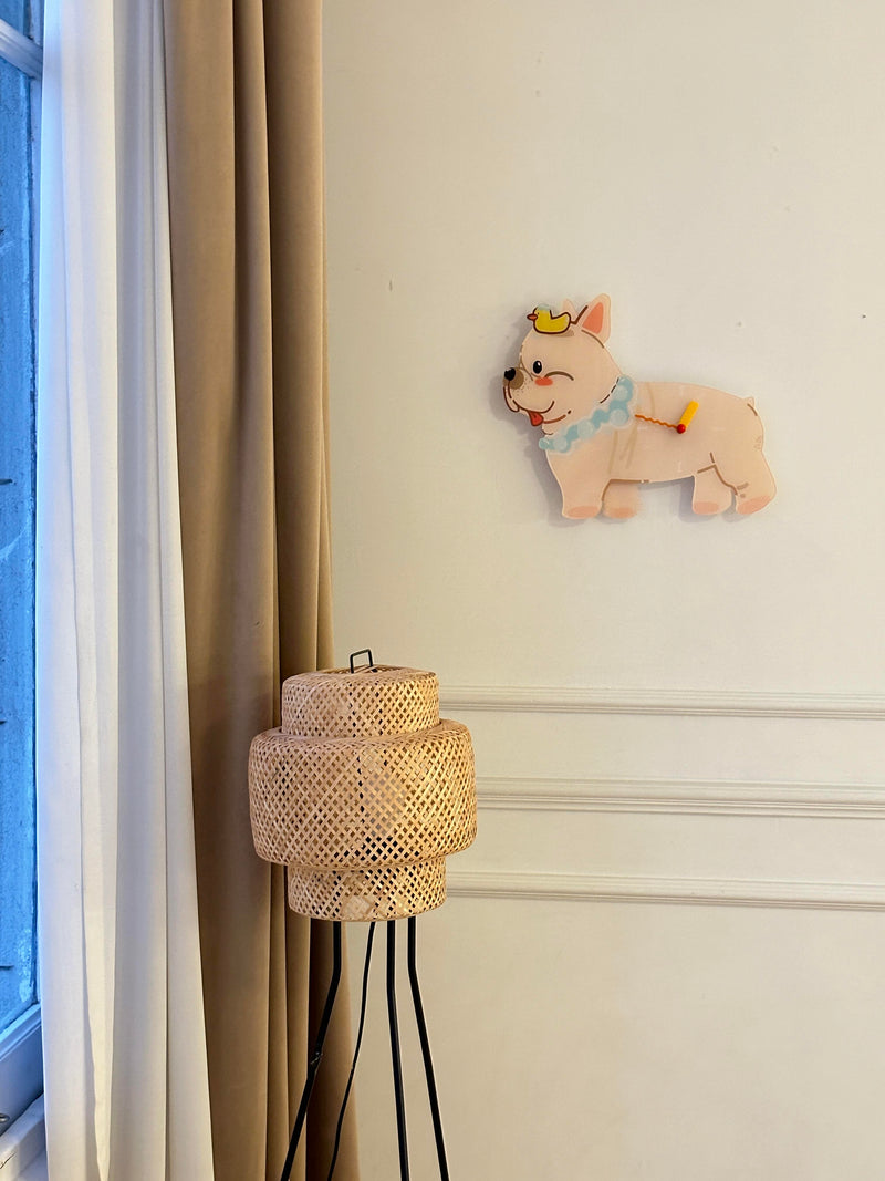 French Bulldog Wall Clock with Swinging Paw
