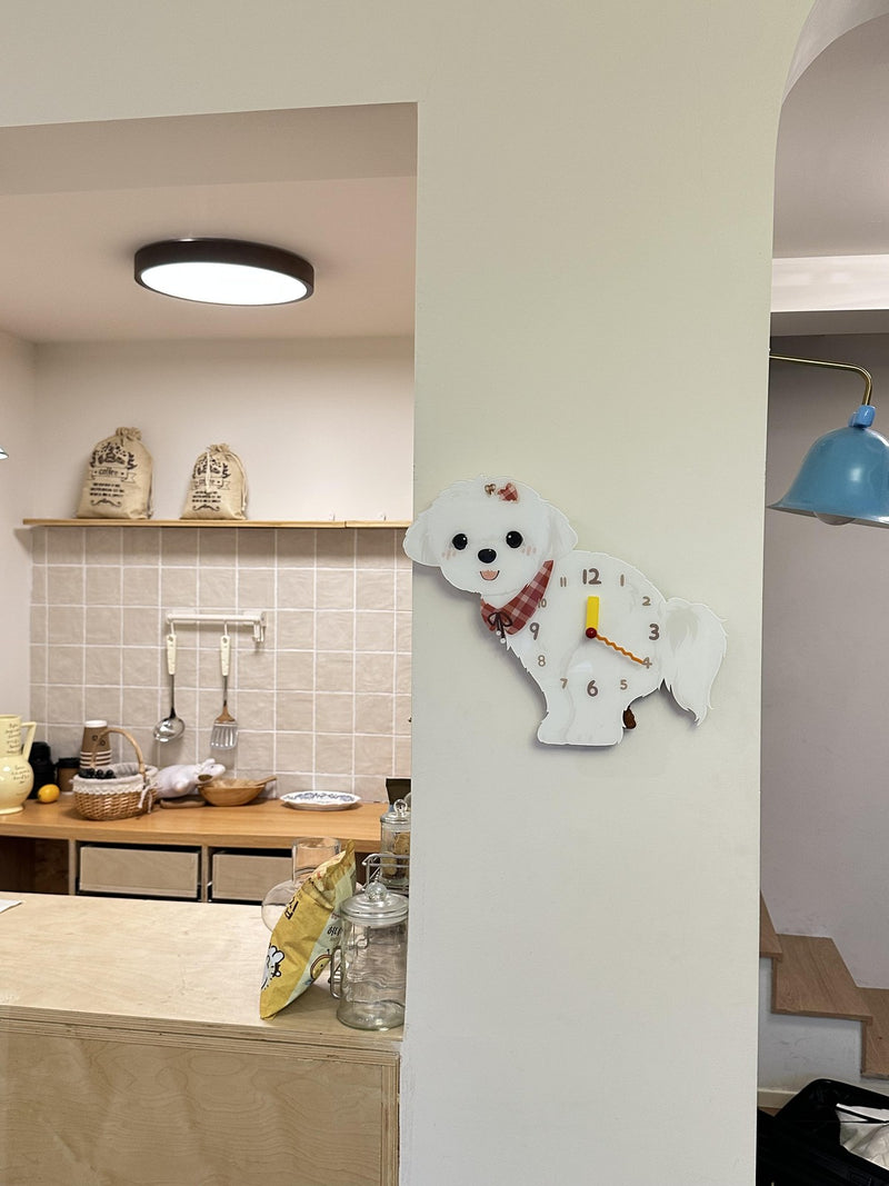 Maltese pendulum wall clock in a home setting 3