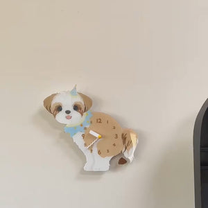 Shih Tzu “Poop-Time” Wall Clock with Swinging Pendulum product video